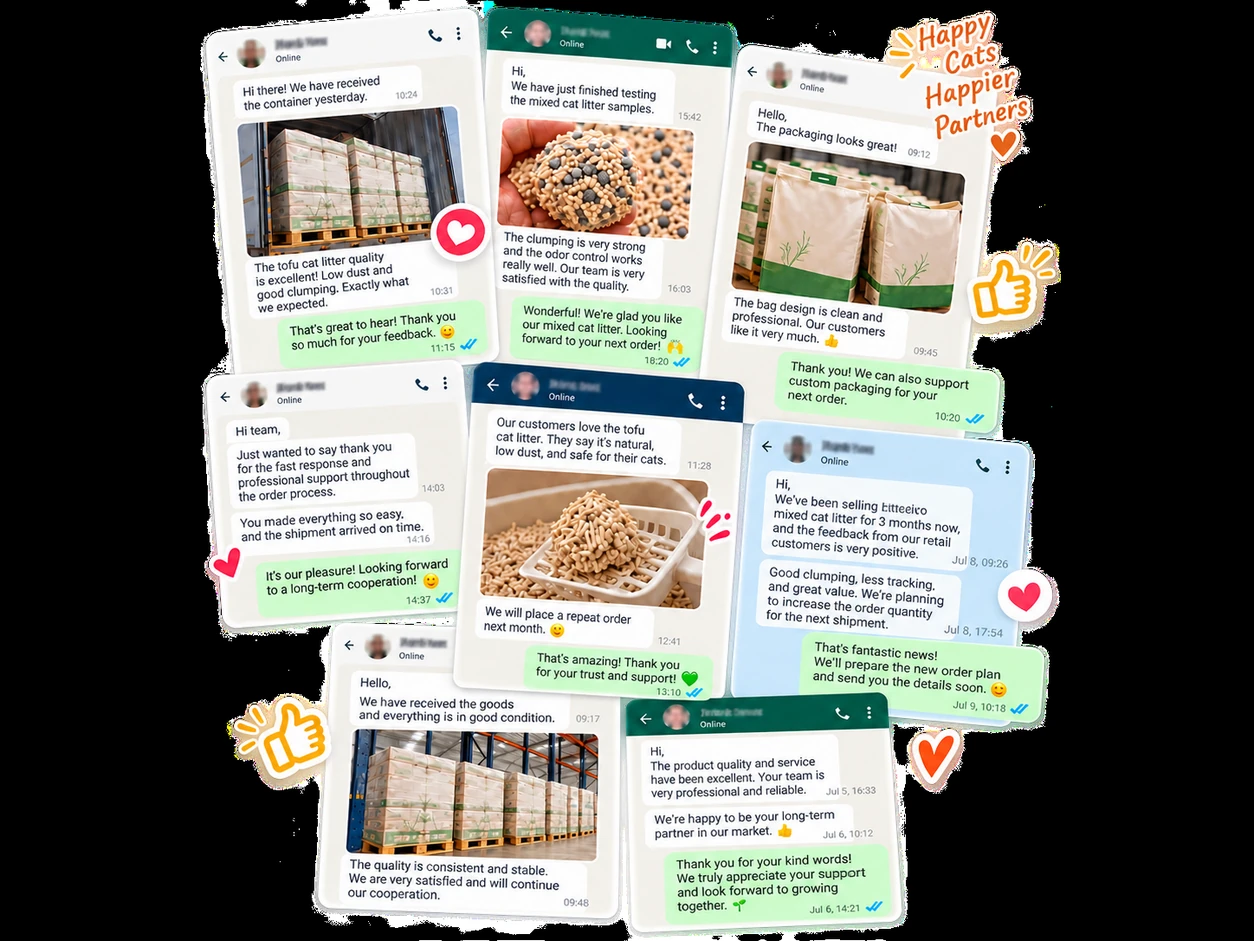 Customer Feedback on Private Label Cat Litter Projects